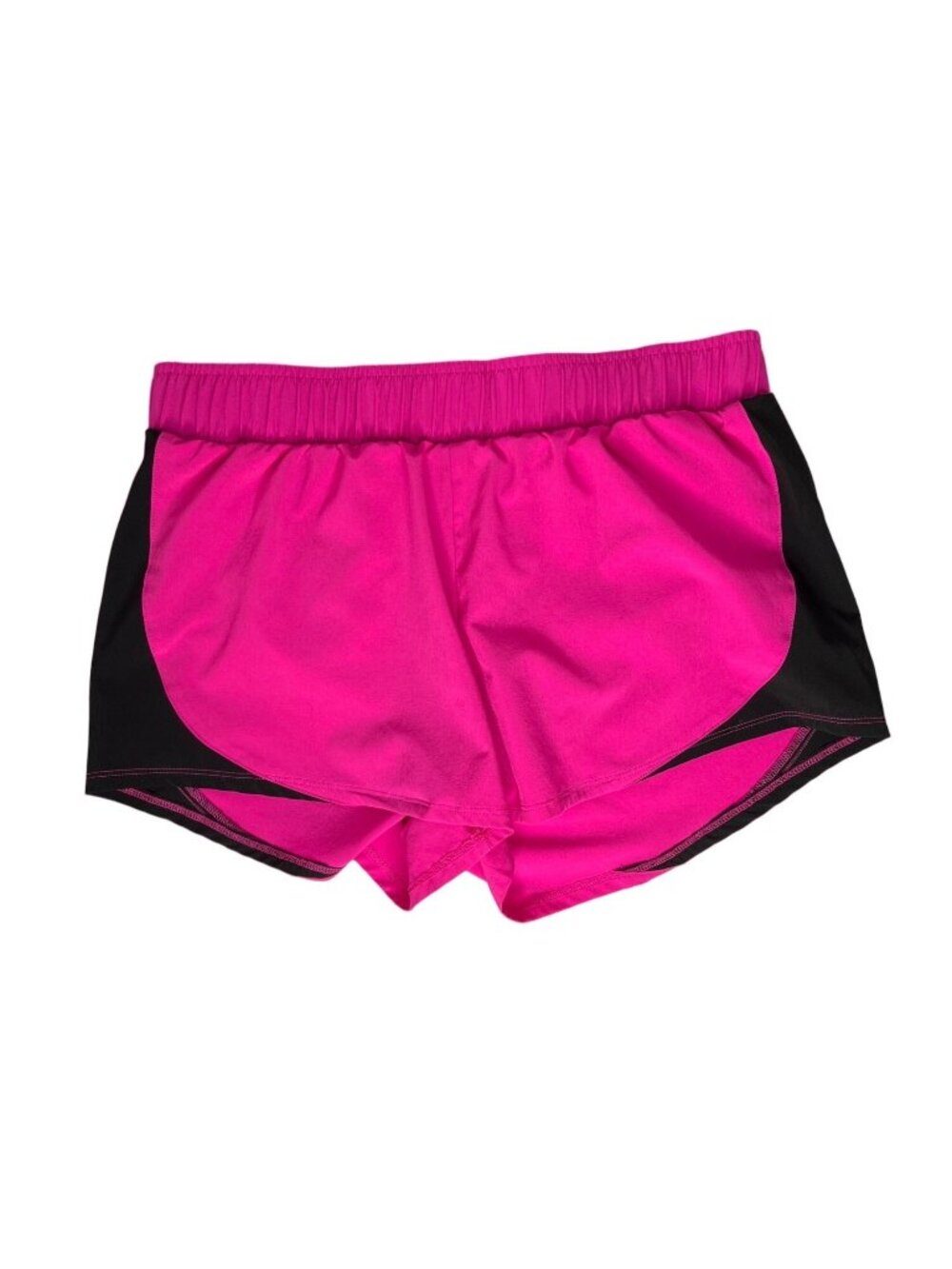 MTA Sport Running Shorts Womens Medium Pink Black Lined Activewear